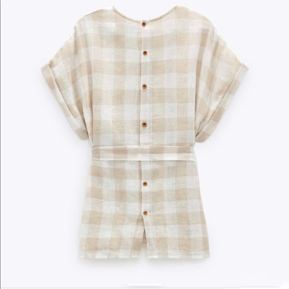 <NWT>Zara Checkered Button Down Shirt